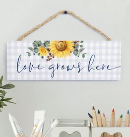 Hanging Sign-Love Grows Here