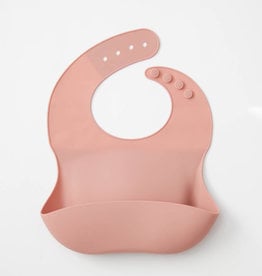 The Saturday Baby Silicone Bib-Coral