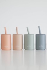 The Saturday Baby Silicone Straw Cup-Peach