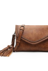 Jen & Co. Sloane Flapover Crossbody-Brown