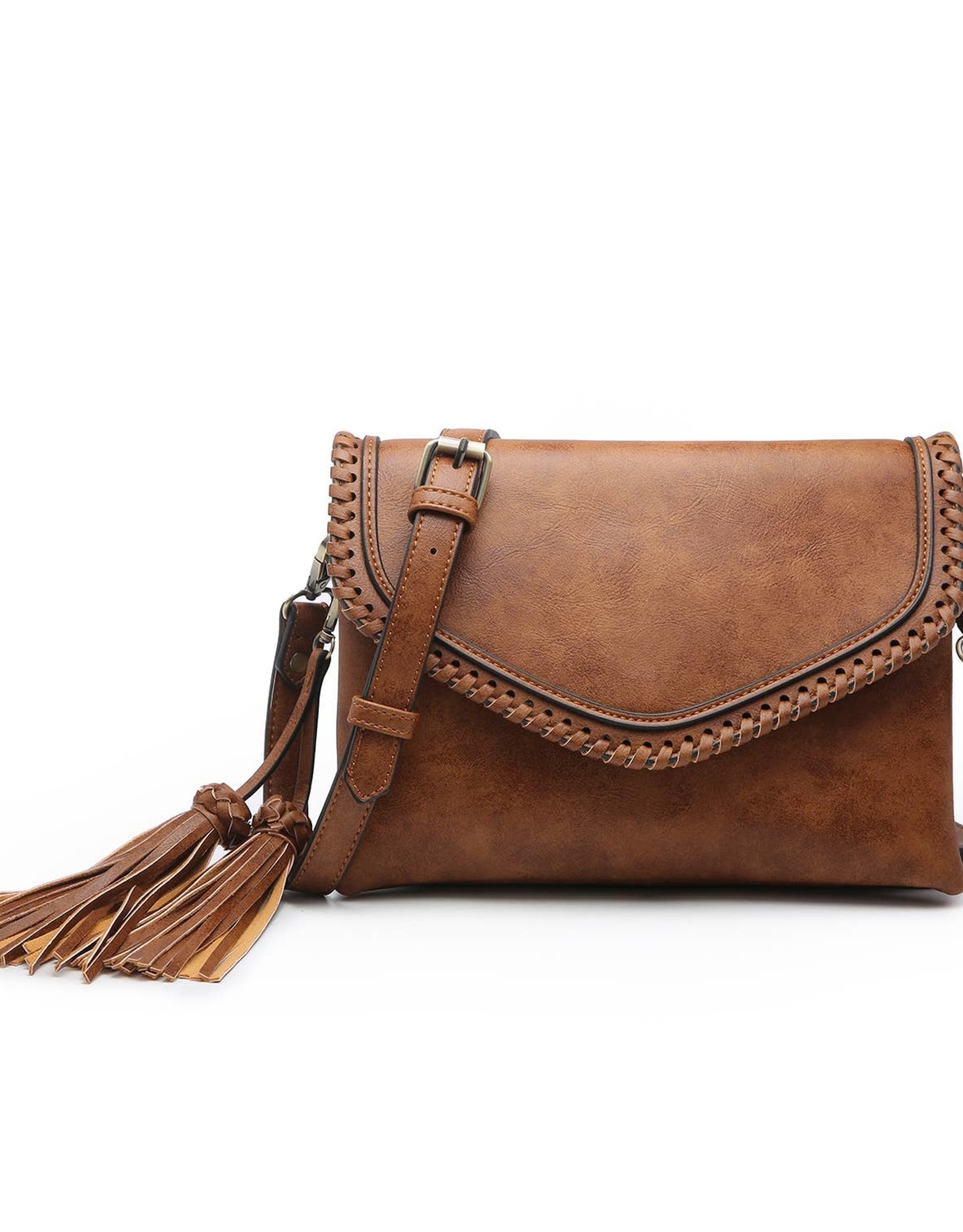 Jen & Co. Sloane Flapover Crossbody-Brown