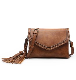 Jen & Co. Sloane Flapover Crossbody-Brown