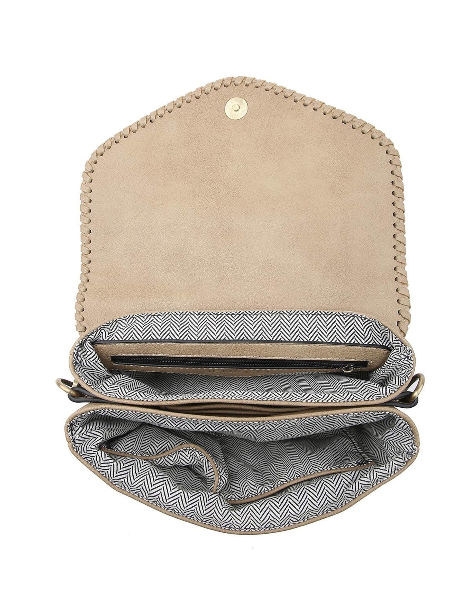 Jen & Co. Sloane Flapover Crossbody-Brown