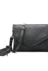 Jen & Co. Sloane Flapover Crossbody-Black