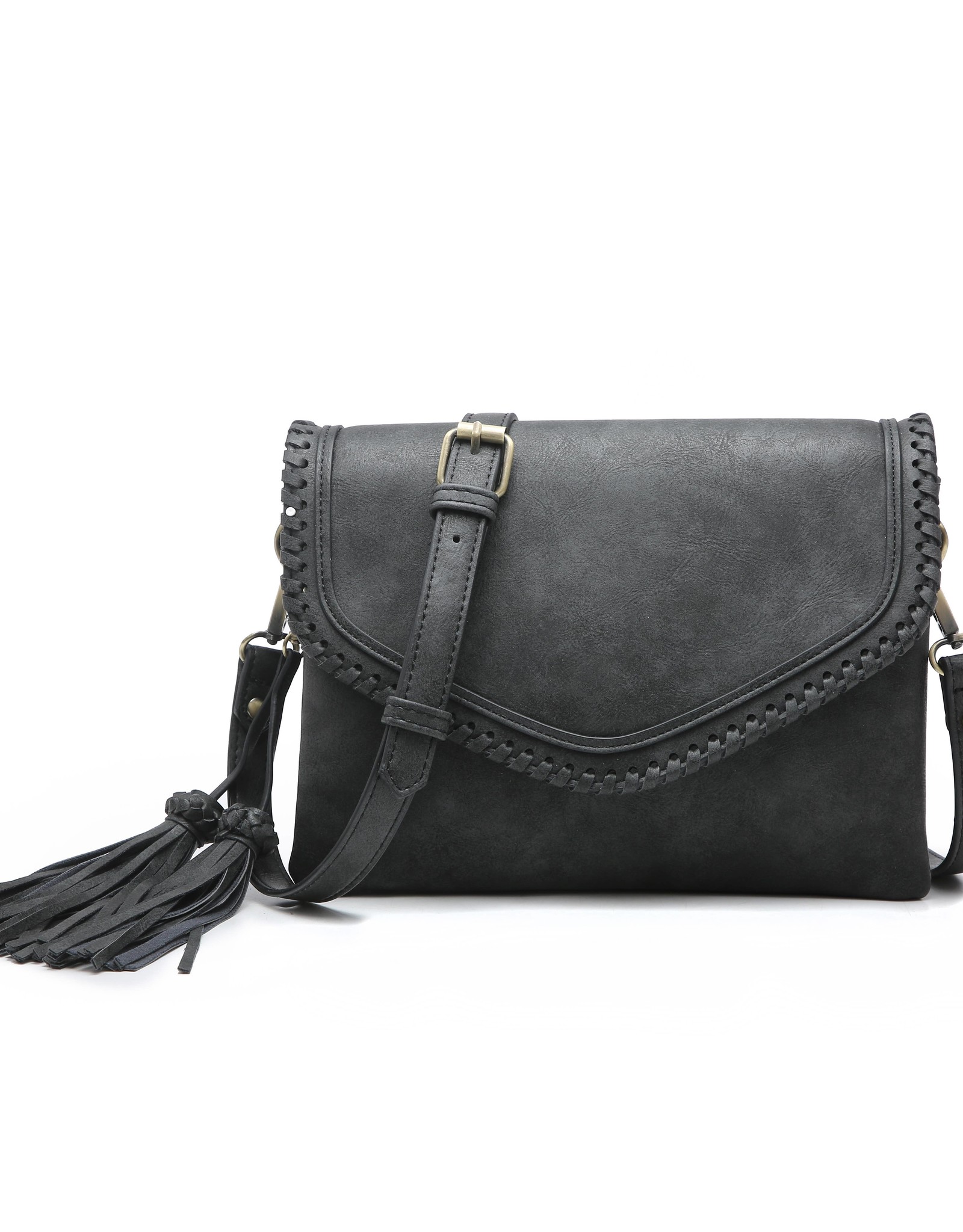 Jen & Co. Sloane Flapover Crossbody-Black