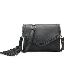 Jen & Co. Sloane Flapover Crossbody-Black