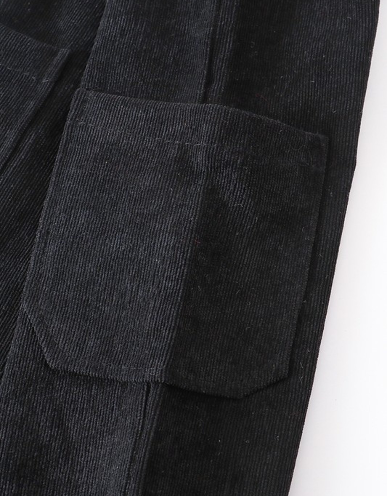 Honeydew Corduroy Overalls-Black