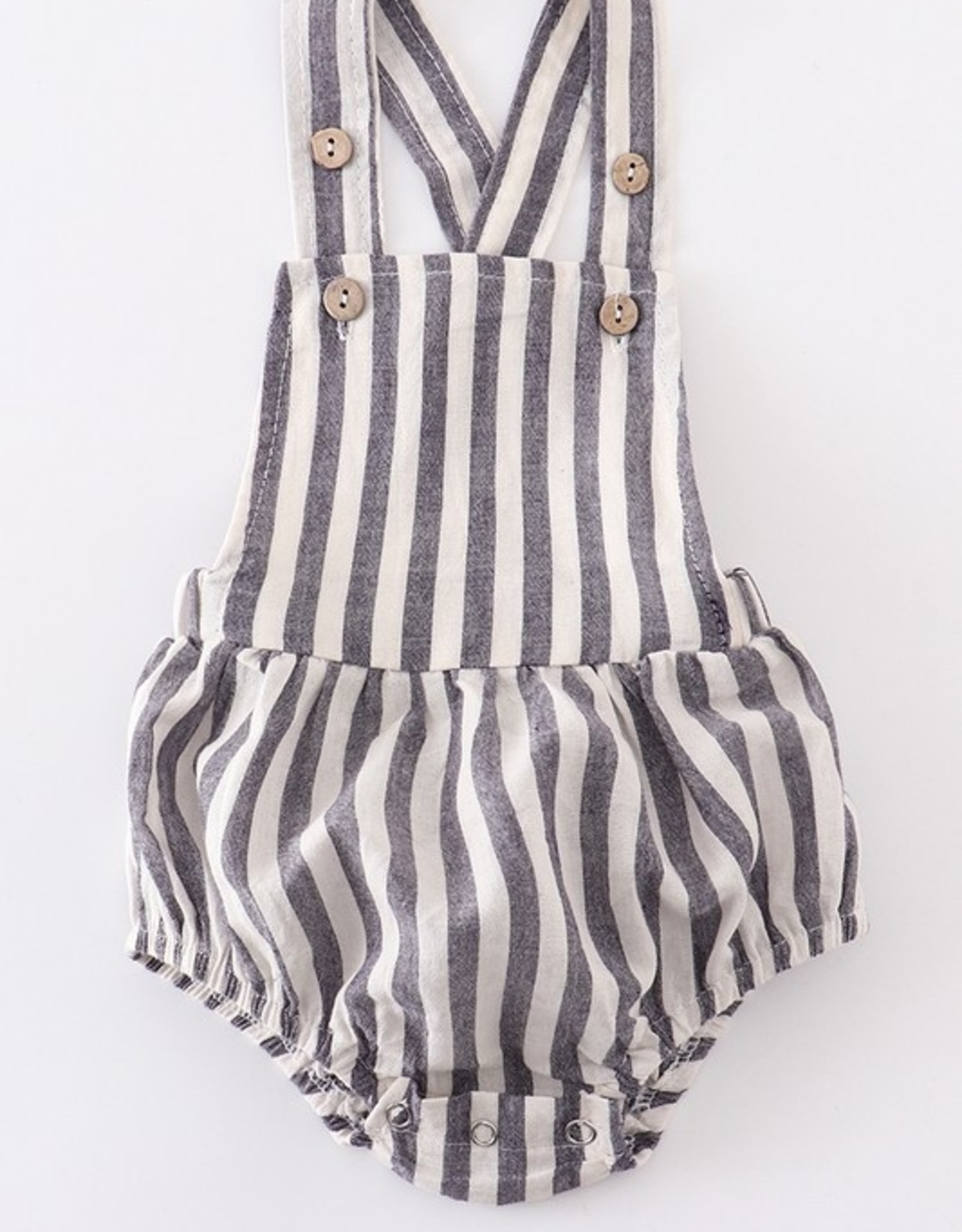 Honeydew Striped Short Romper