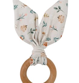 Chewable Charm Crinkle Bunny Ears Teether-Poppy