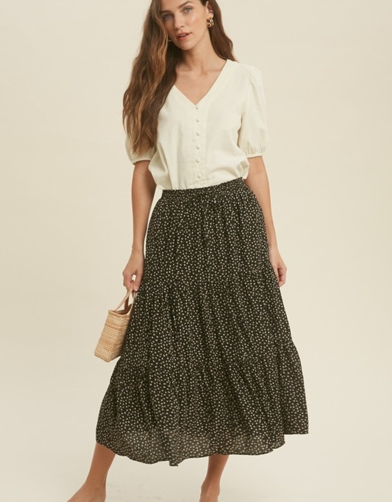 The Floral Tiered Maxi Skirt