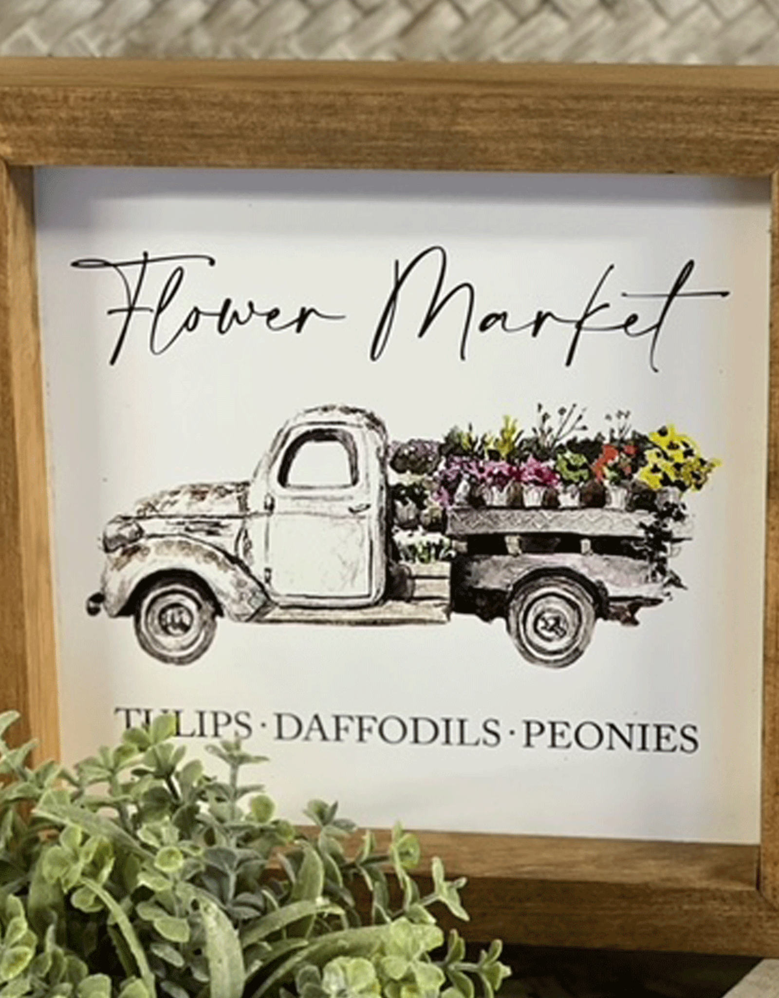 Framed Print-8x8-Flower Market