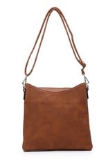 Jen & Co. Emma 3 Compartment Crossbody-Brown