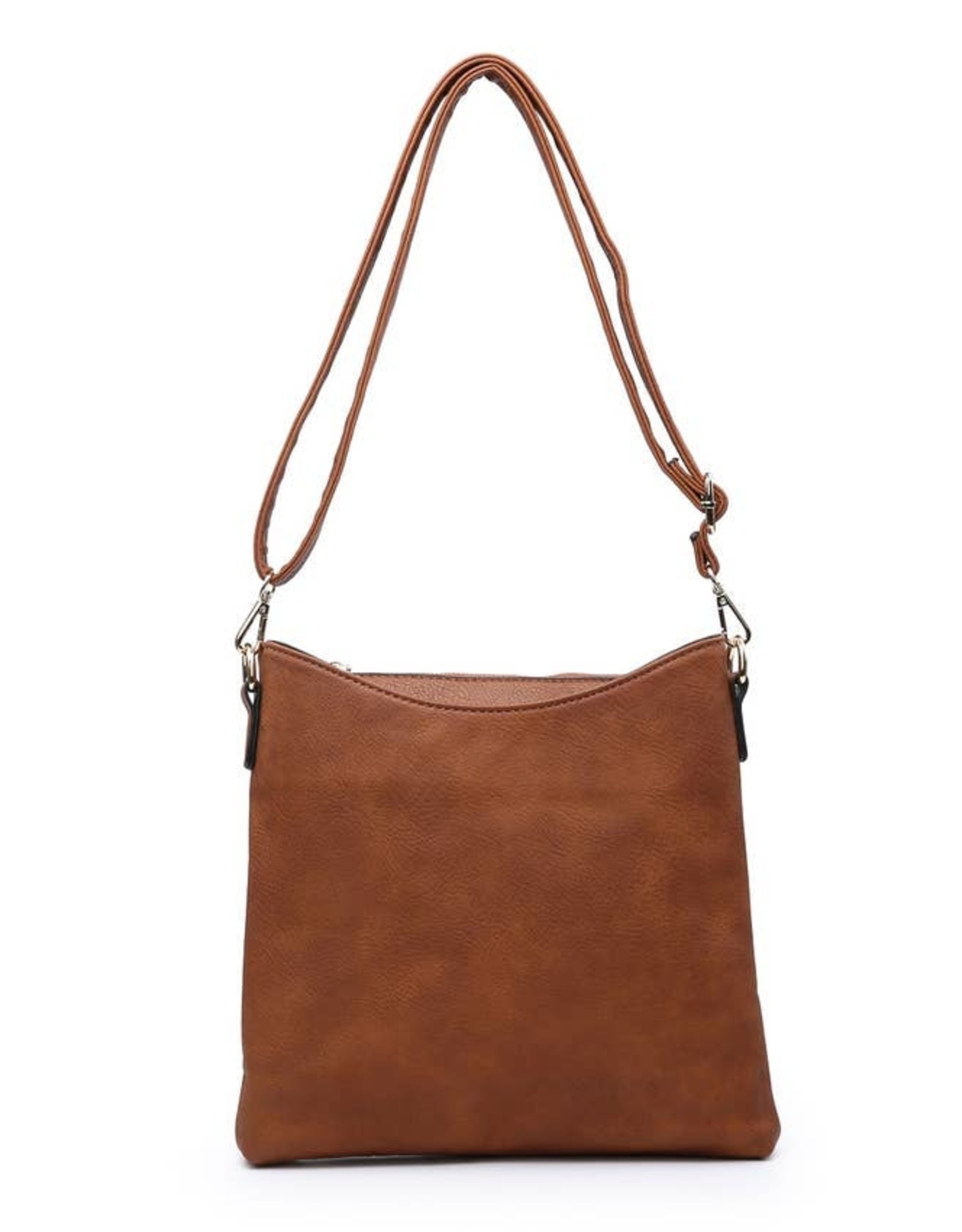 Jen & Co. Emma 3 Compartment Crossbody-Brown