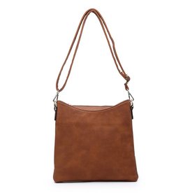 Jen & Co. Emma 3 Compartment Crossbody-Brown