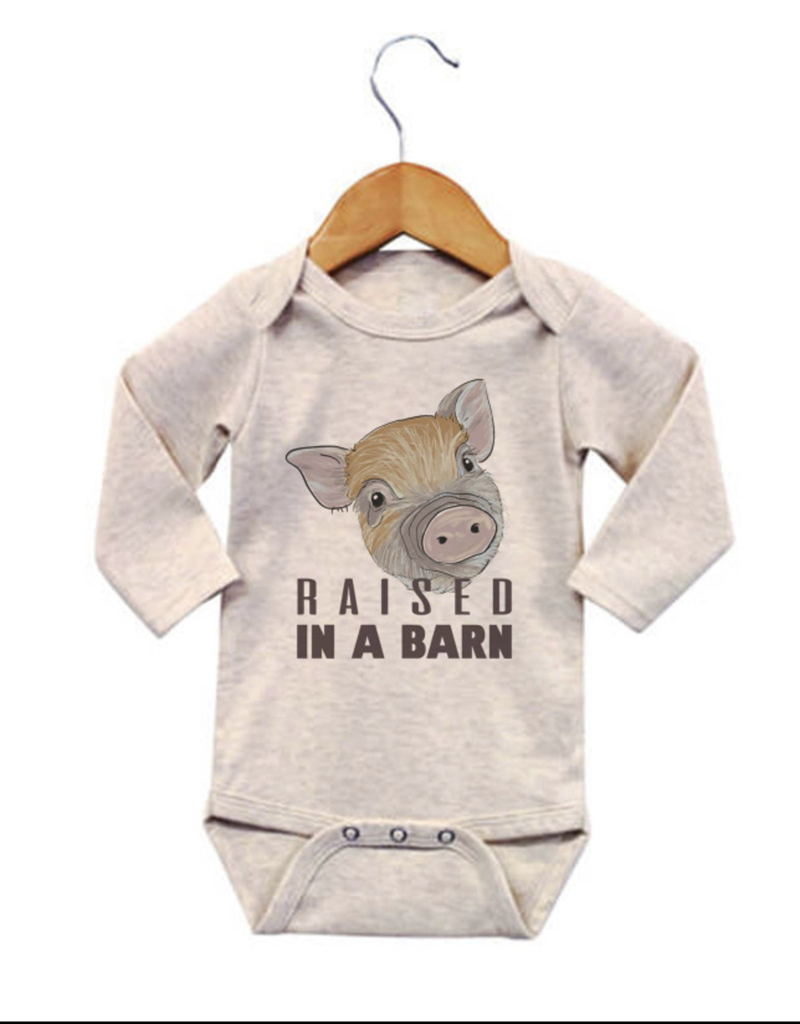 Barefoot Baby Raised in a Barn, Pig Onsie