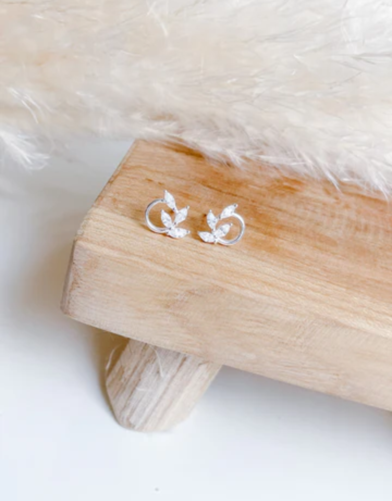 Sweet Three Designs Olive Studs-Rose Gold