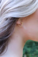 Sweet Three Designs Eden Heart Earrings-Gold