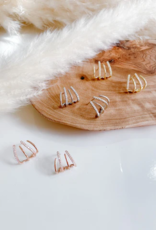Sweet Three Designs Claudia Wrap Earrings-Rose Gold