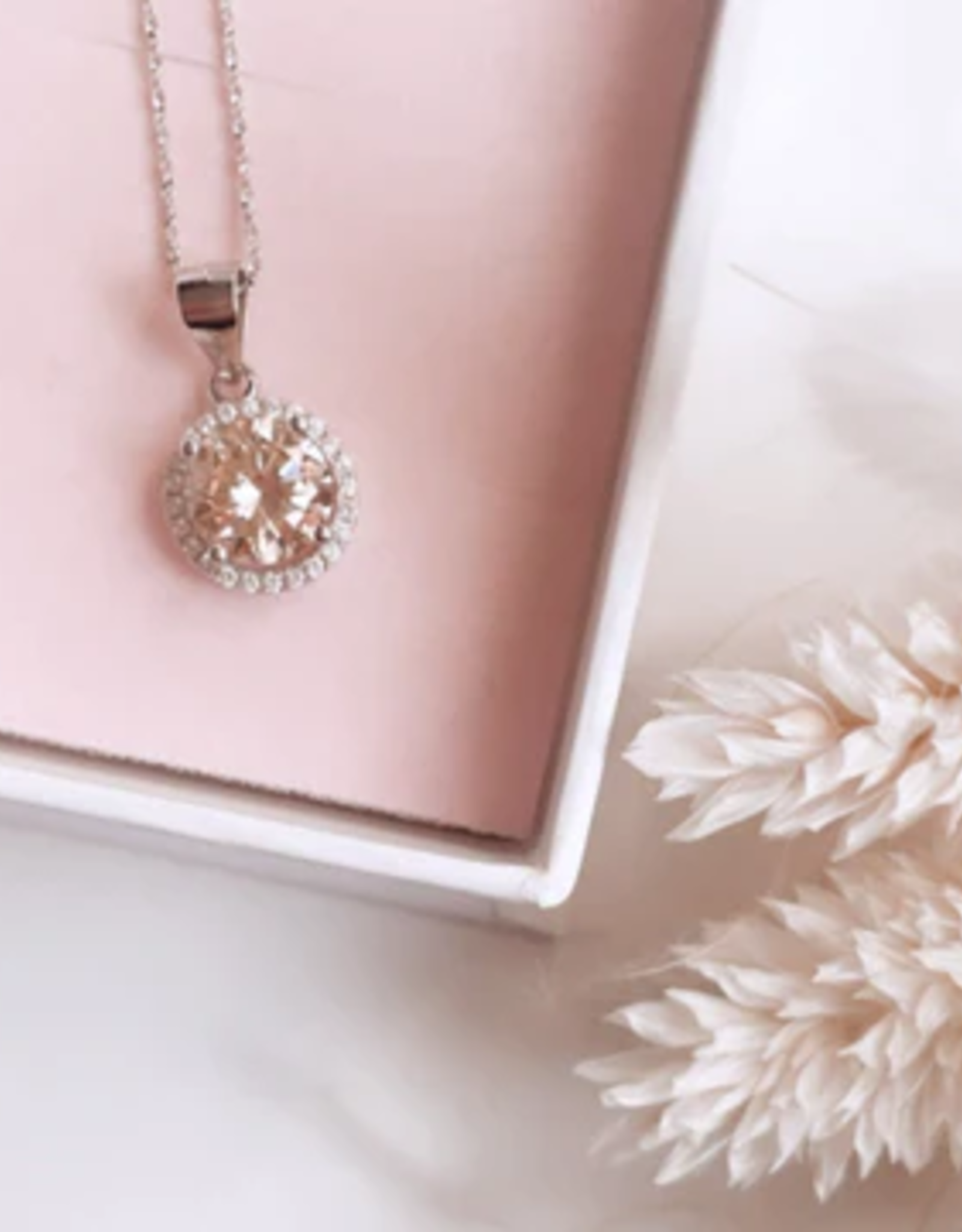Sweet Three Designs Halo Necklace-Champagne