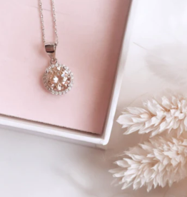 Sweet Three Designs Halo Necklace-Champagne