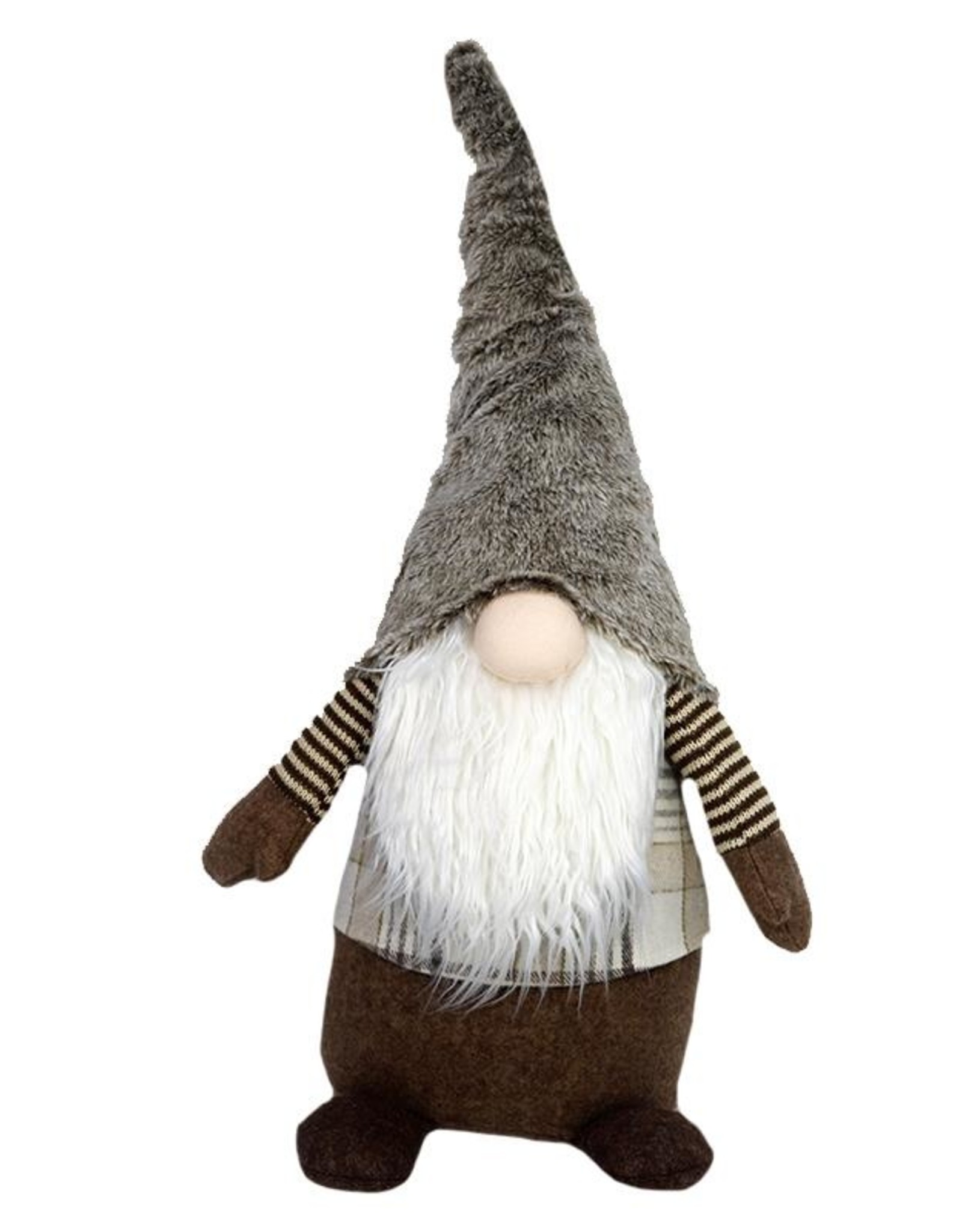 Koppers Gnome Brown Fur Hat w/Brown Plaid