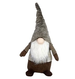 Koppers Gnome Brown Fur Hat w/Brown Plaid
