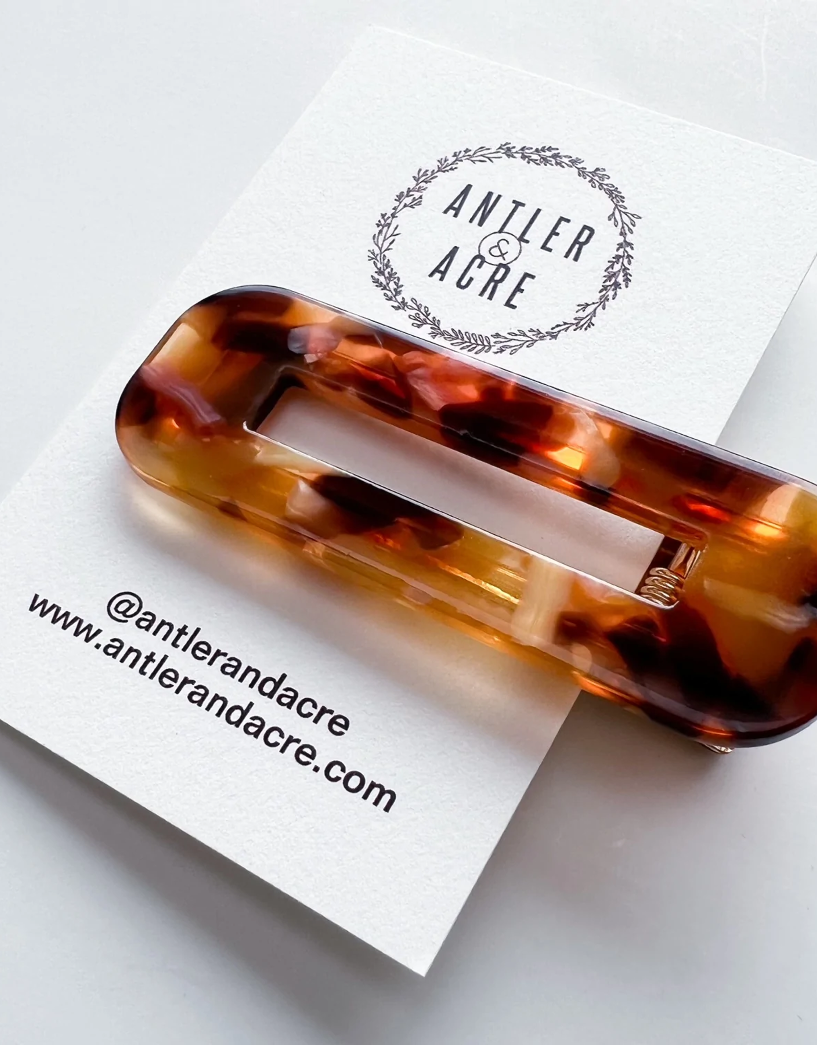 Antler & Acre Hair Clip-Amber