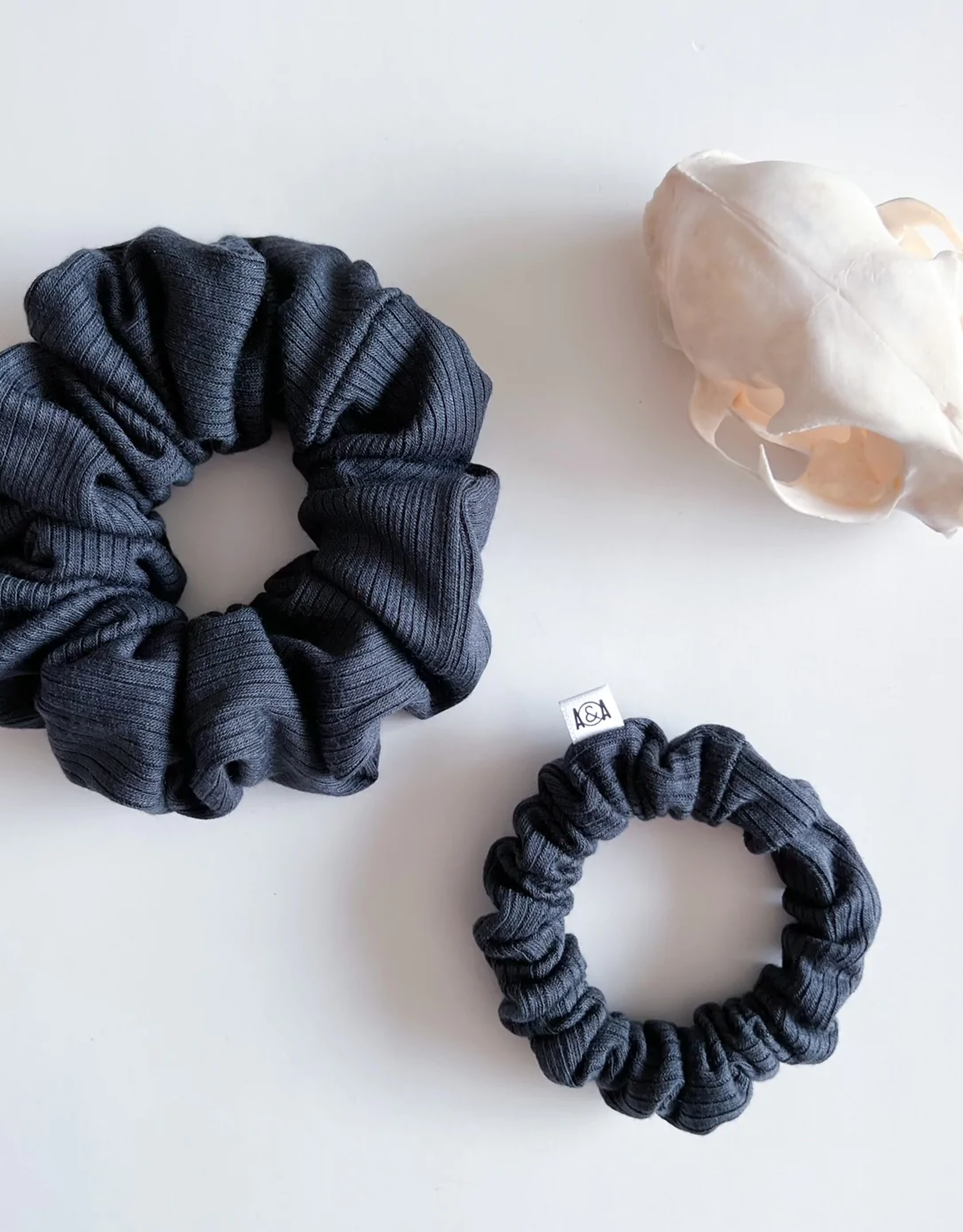 Antler & Acre Scrunchie-Charcoal Modal