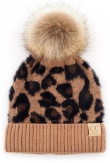 CC CC Kids Beanie-Leopard Print, Latte