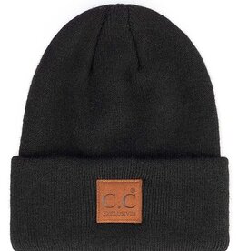 CC CC Beanie-Solid Knit, Recycled Yarn-Asstd