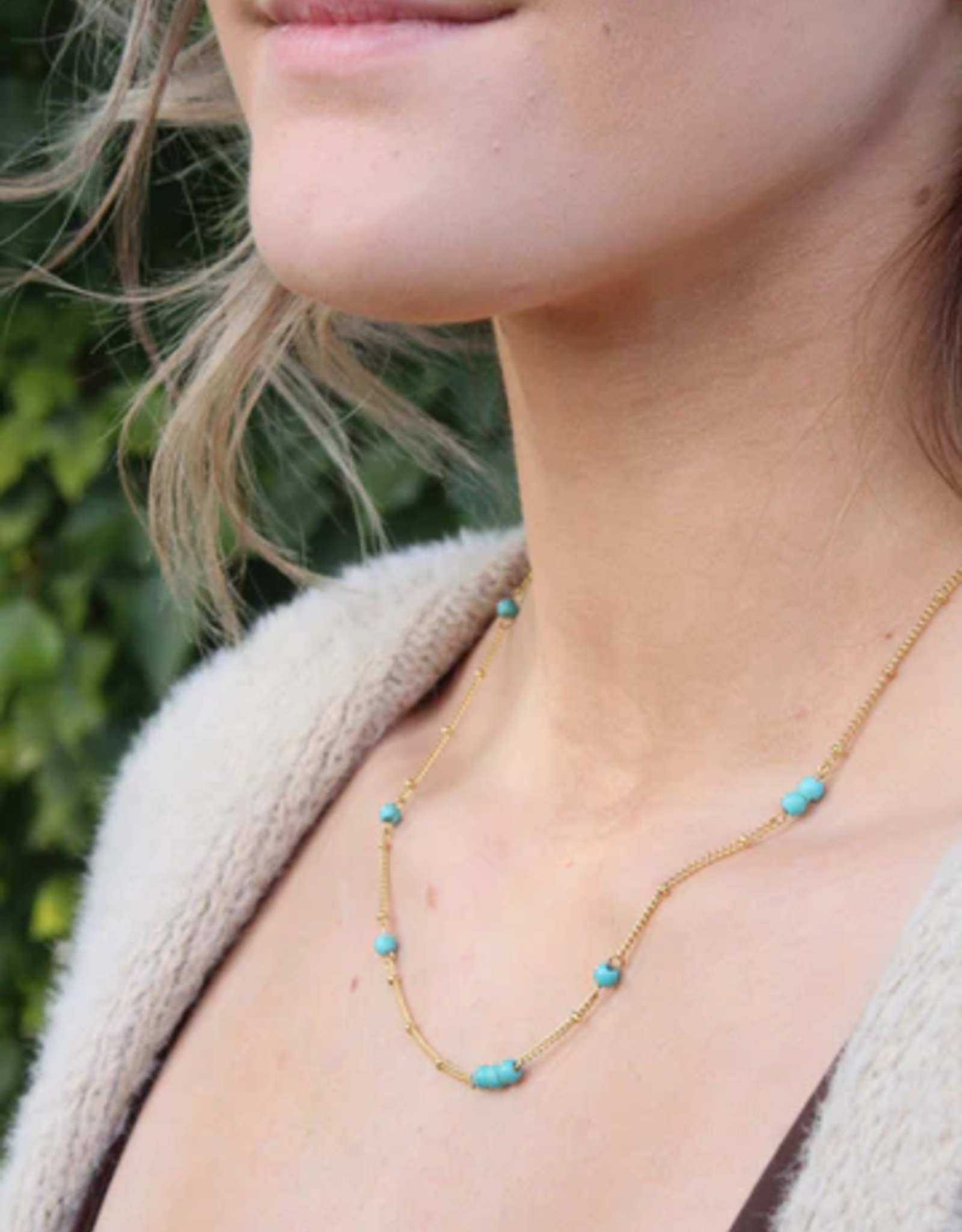 Sweet Three Designs Sedona Beaded Chain-Gold-20-22"