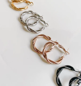 Sweet Three Designs Cassie Hoops-Silver