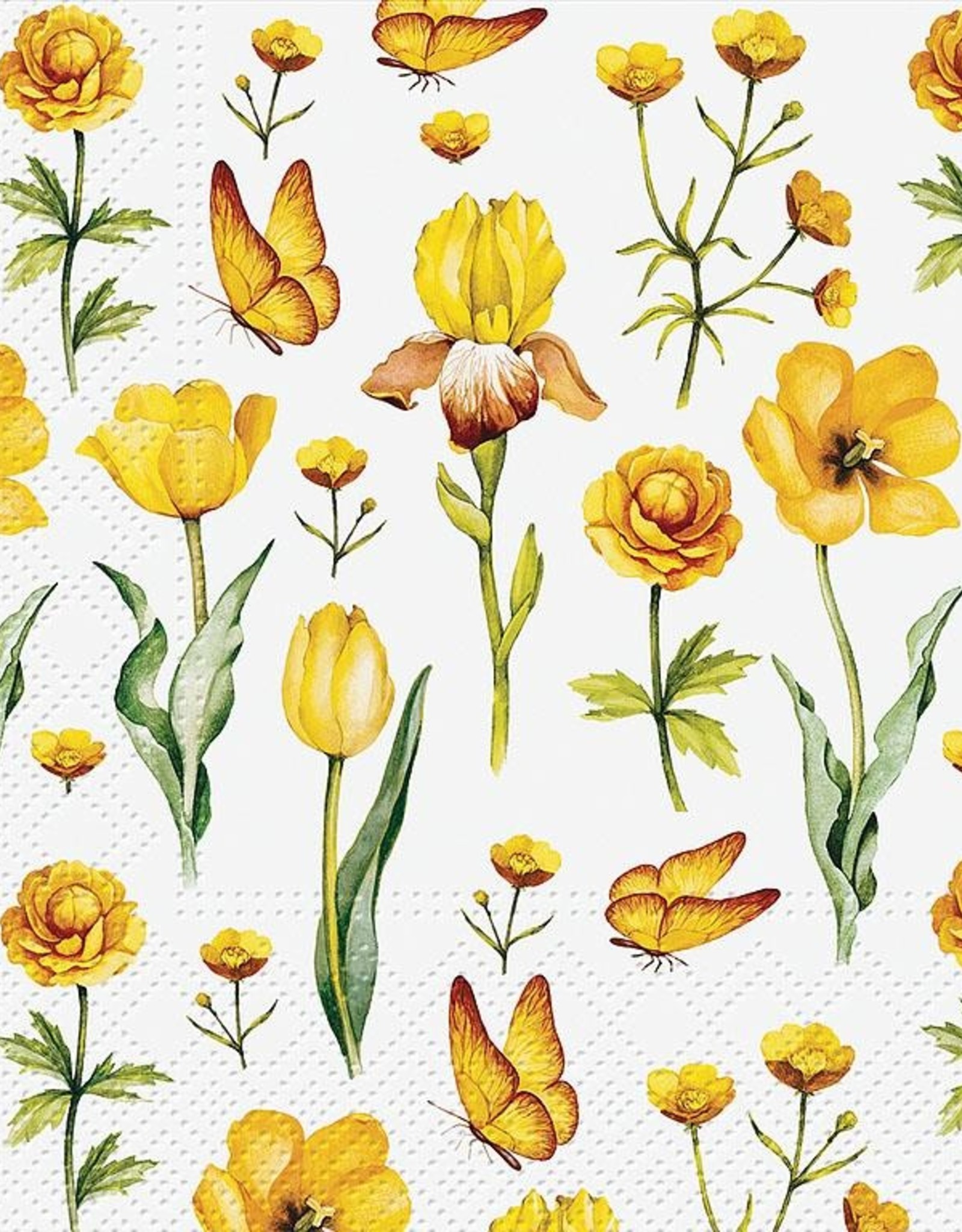 Napkin-Luncheon-Yellow Blossoms
