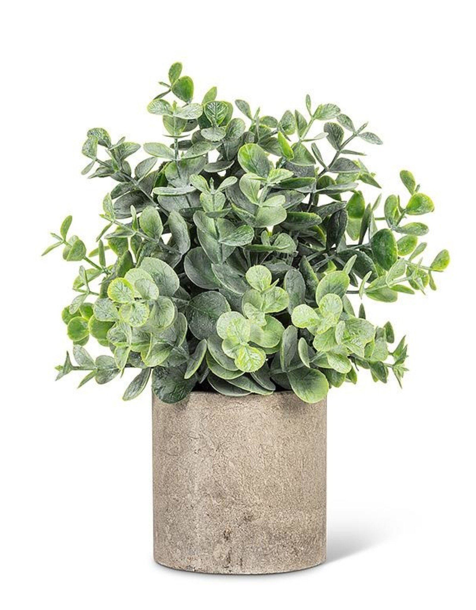 Faux Wide Flocked Leaf Plant