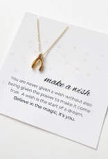 Sweet Three Designs Wish Necklace-Silver