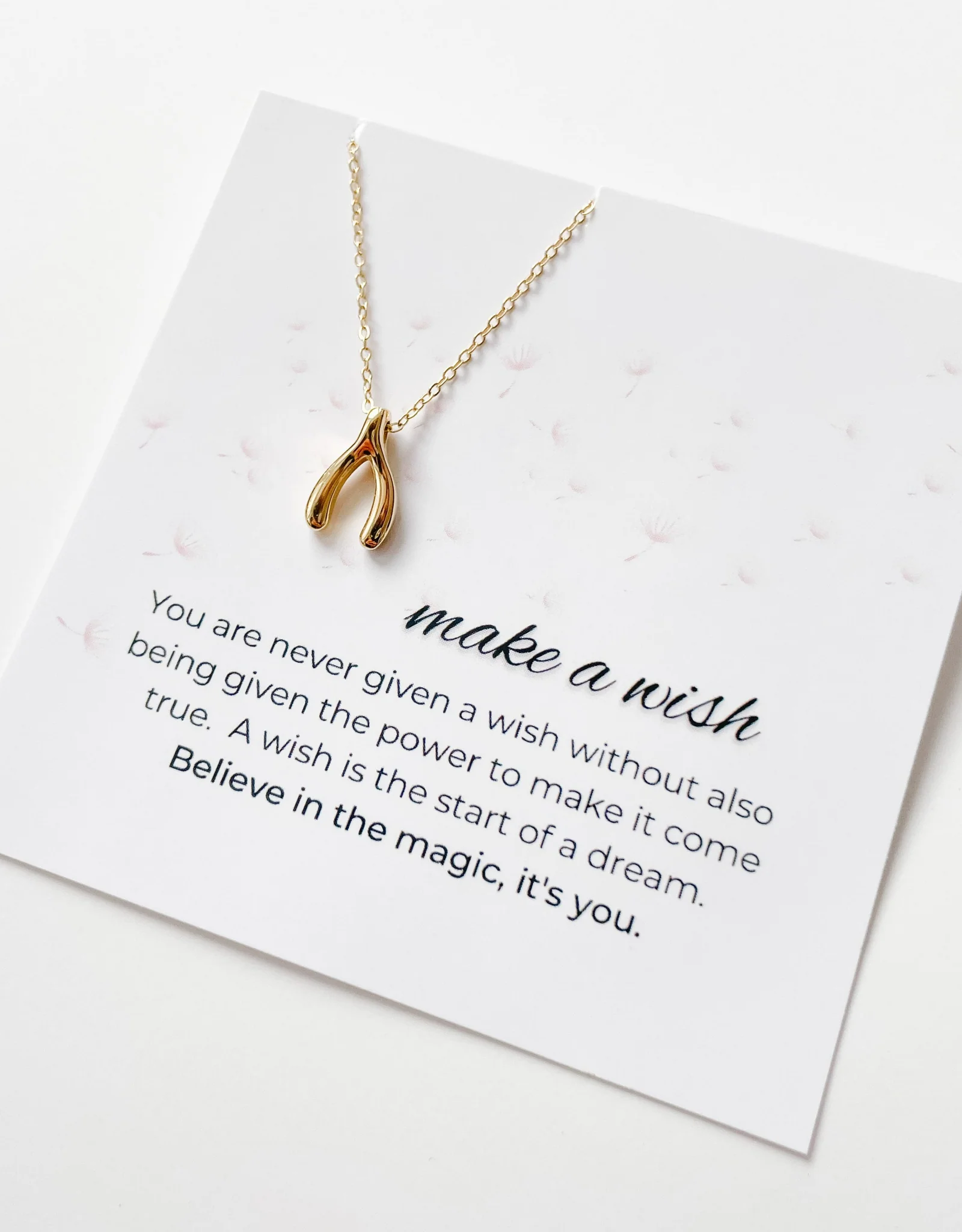 Sweet Three Designs Wish Necklace-Silver