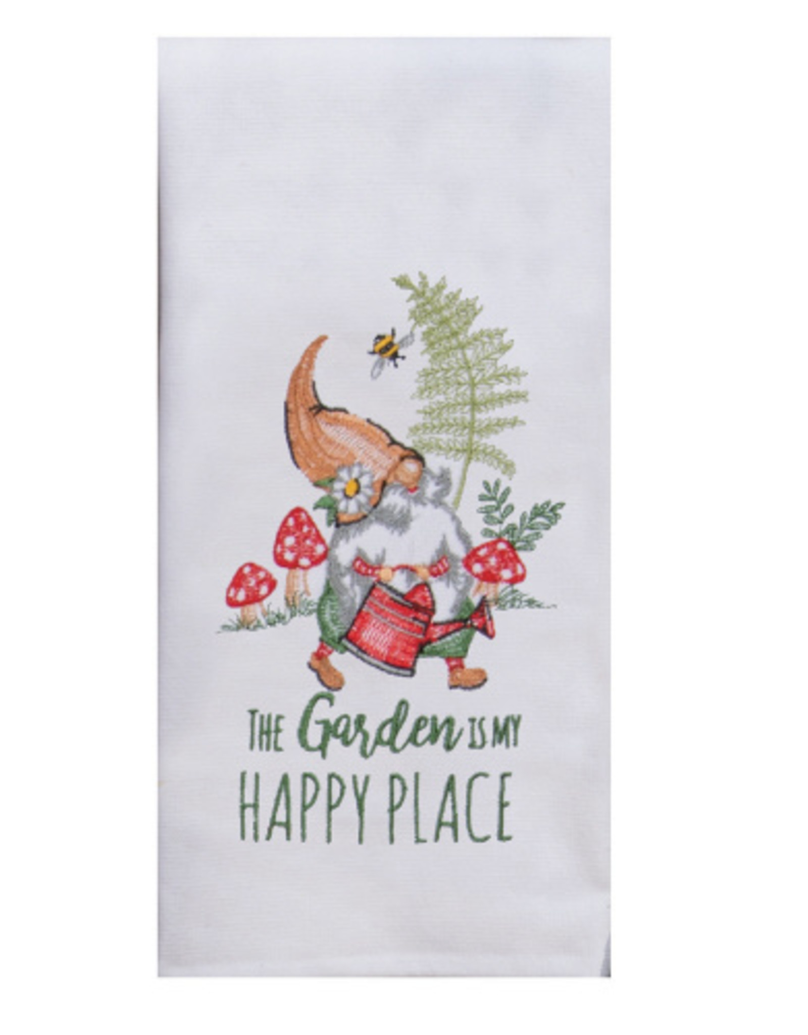 KayDee Garden Gnome Embroidered Terry Towel