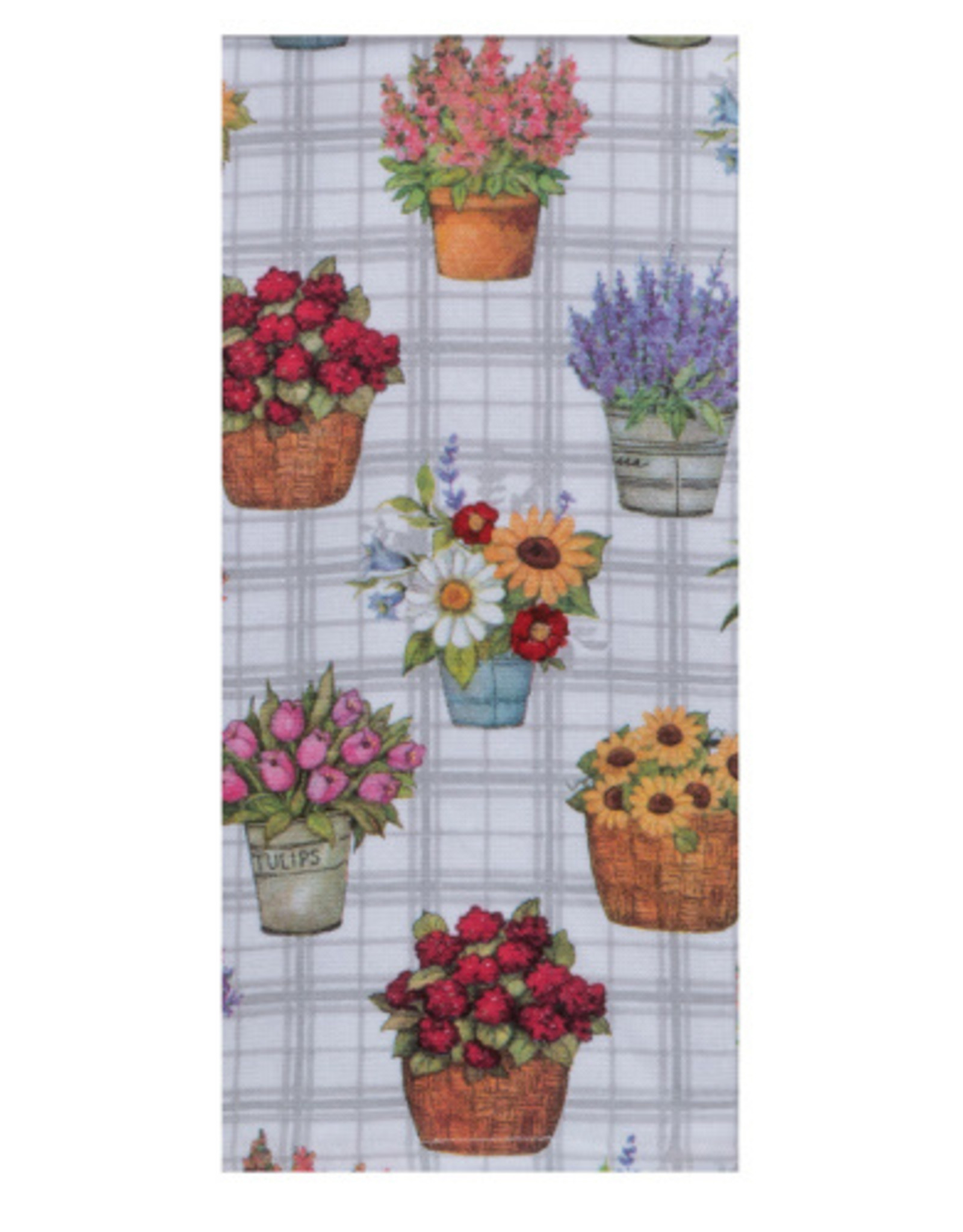 KayDee Farmers Market Flower Pots Terry Towel