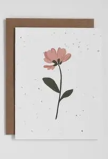 The Good Card Plantable Card-Pink Flower