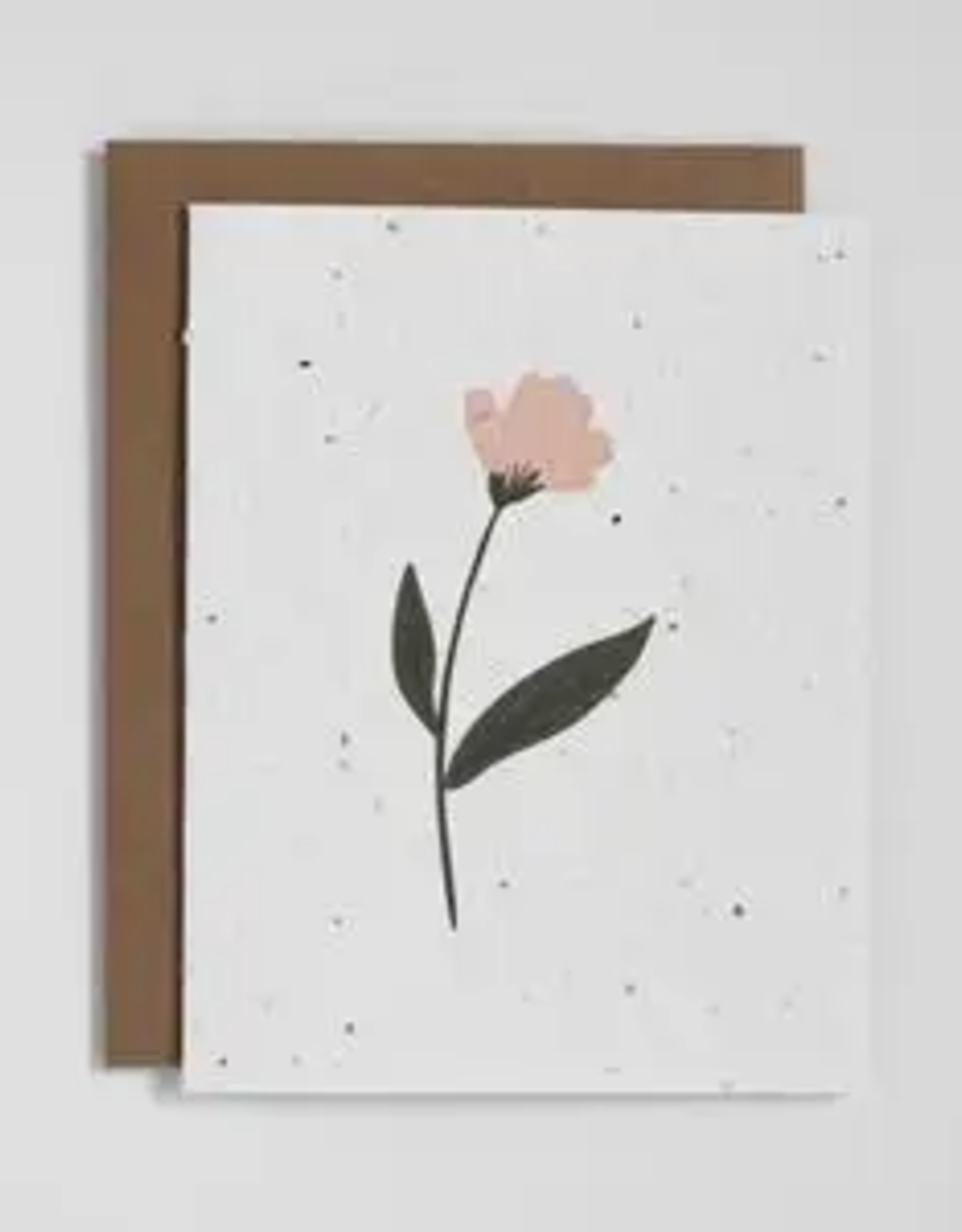 The Good Card Plantable Card-Salmon Flower