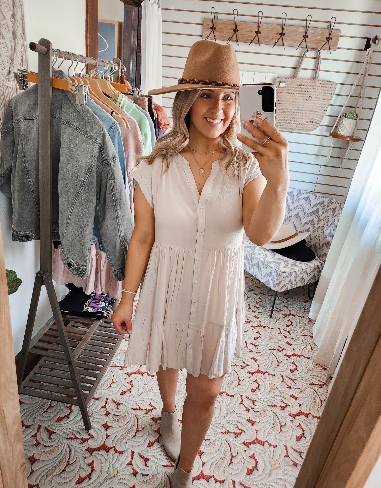 Button Down Baby Doll Dress Wanderlust Boutique General Store Inc