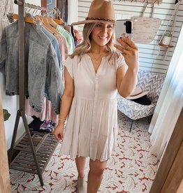 Be Cool Button Down Baby Doll Dress