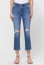 Carlene Mid Rise Crop Jean-Medium Wash