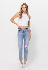 Carlene Mid Rise Straight Jean-Light Wash