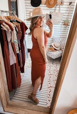 Be Cool The Bethany Basic Maxi Dress-Rust