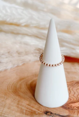 Sweet Three Designs Beaded Rings, Silver Size 6