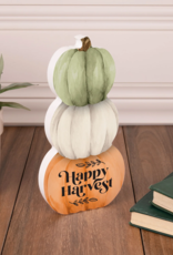 Block Sign-Pumpkin, Happy Harvest