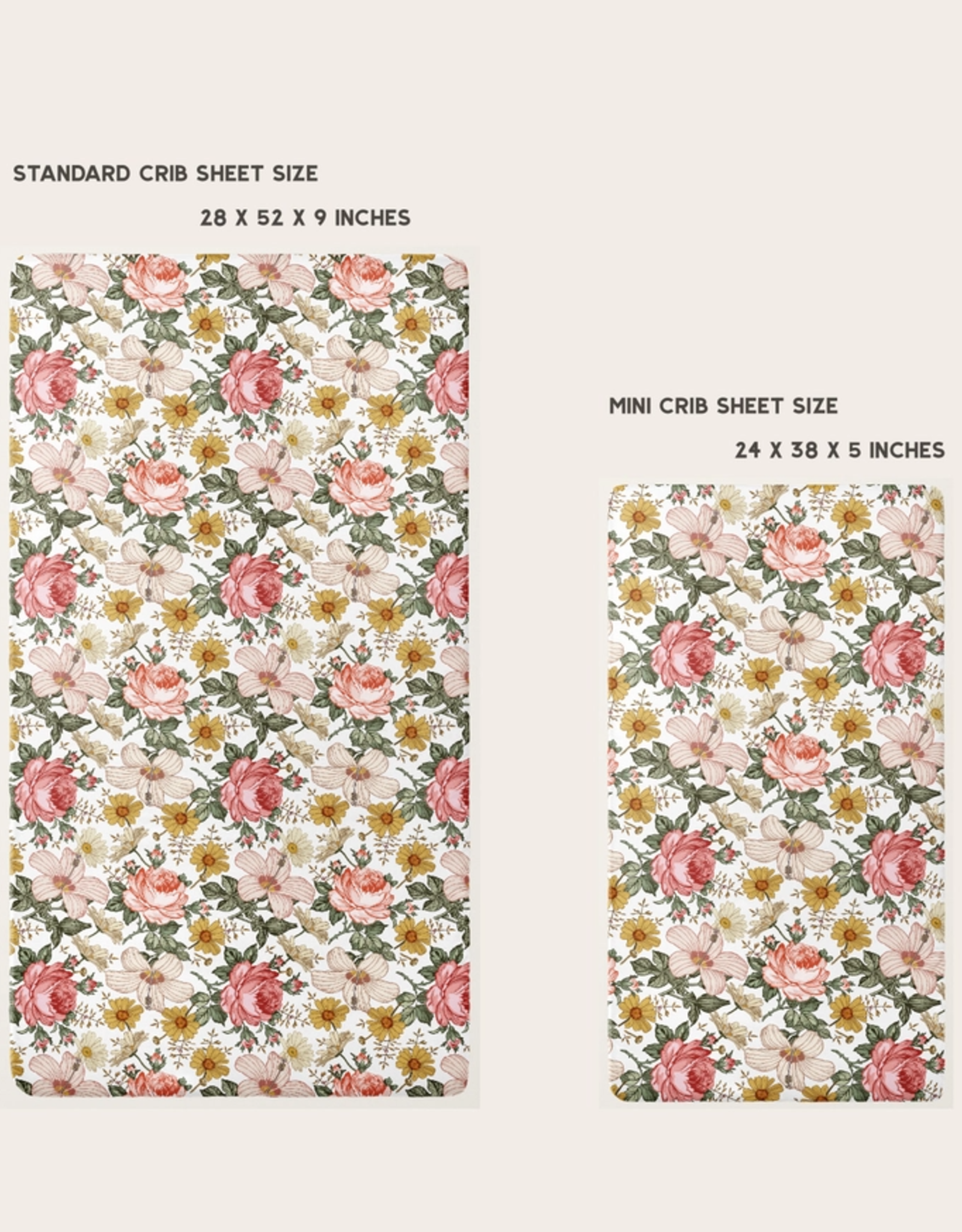 Mini Wander Baby Crib Sheet, Garden Floral