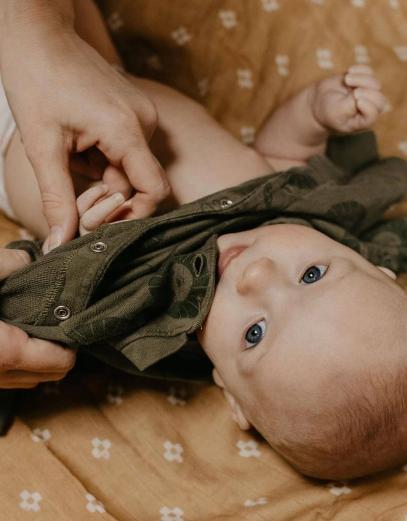 Mini Wander Muslin Swaddle, Boho Squares, Coconut