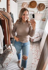 Be Cool The Lucy Mock Neck Sweater, Mocha